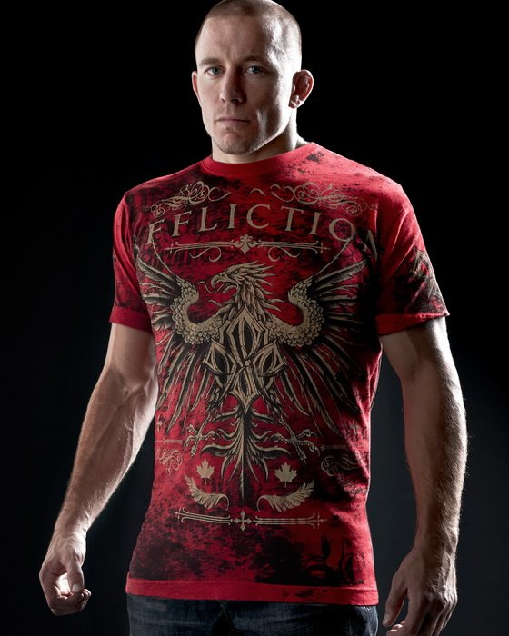 Футболка Affliction Georges St Pierre GSP Icon - Red
